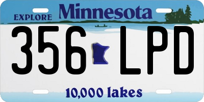 MN license plate 356LPD