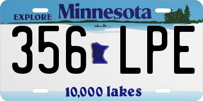 MN license plate 356LPE