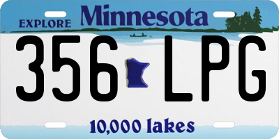 MN license plate 356LPG