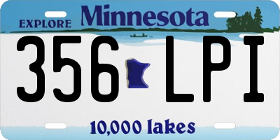 MN license plate 356LPI
