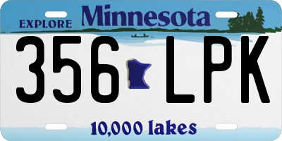MN license plate 356LPK
