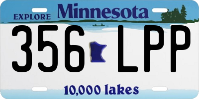 MN license plate 356LPP