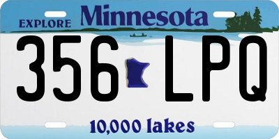 MN license plate 356LPQ