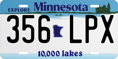 MN license plate 356LPX
