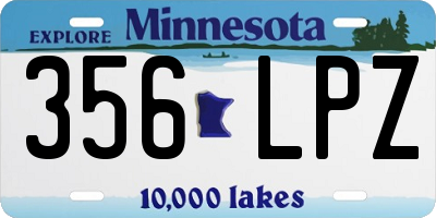 MN license plate 356LPZ