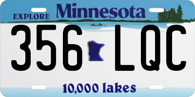 MN license plate 356LQC