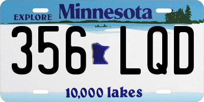 MN license plate 356LQD