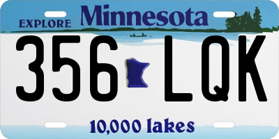 MN license plate 356LQK