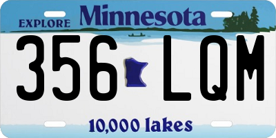 MN license plate 356LQM