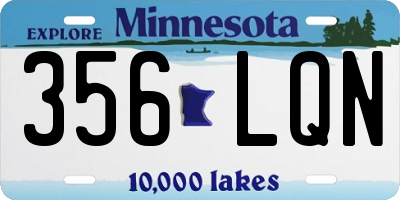 MN license plate 356LQN