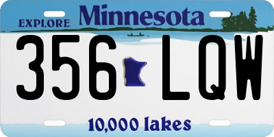 MN license plate 356LQW