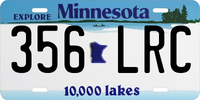 MN license plate 356LRC