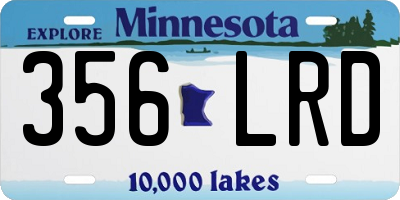 MN license plate 356LRD
