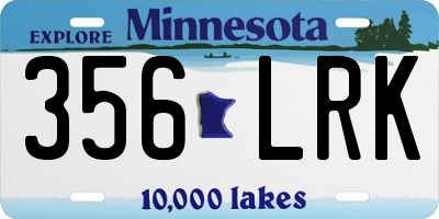 MN license plate 356LRK