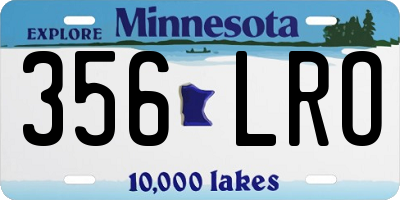 MN license plate 356LRO
