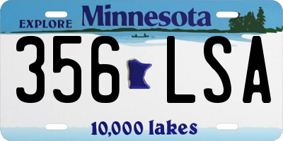 MN license plate 356LSA