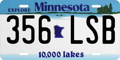 MN license plate 356LSB