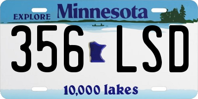 MN license plate 356LSD