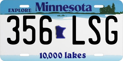 MN license plate 356LSG