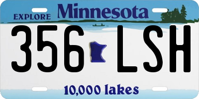 MN license plate 356LSH