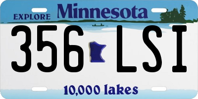 MN license plate 356LSI