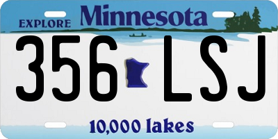 MN license plate 356LSJ
