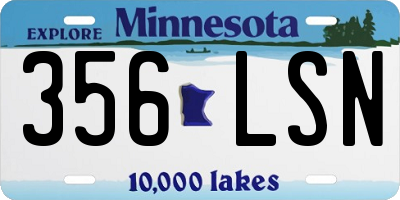 MN license plate 356LSN