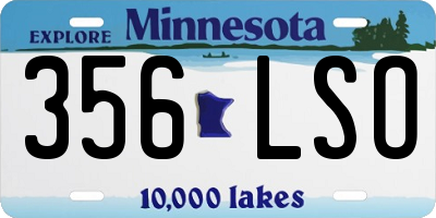 MN license plate 356LSO
