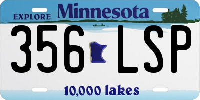 MN license plate 356LSP