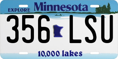 MN license plate 356LSU