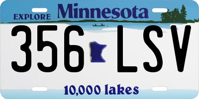 MN license plate 356LSV