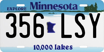 MN license plate 356LSY
