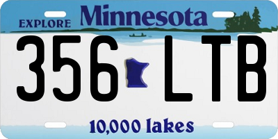 MN license plate 356LTB