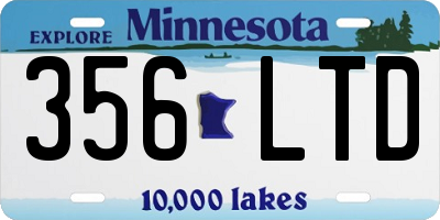 MN license plate 356LTD