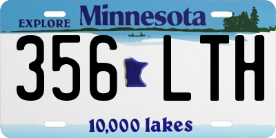 MN license plate 356LTH