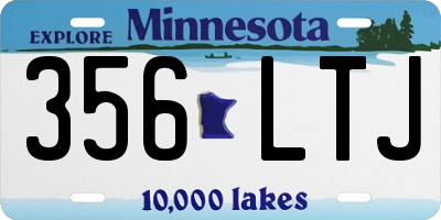 MN license plate 356LTJ