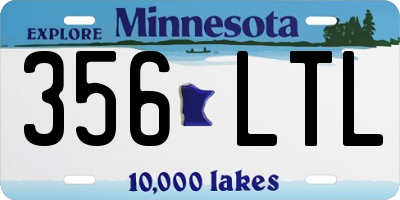 MN license plate 356LTL