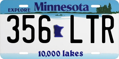 MN license plate 356LTR