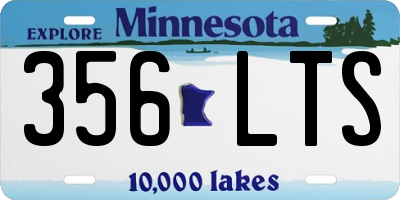 MN license plate 356LTS