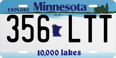 MN license plate 356LTT