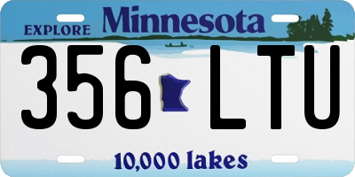 MN license plate 356LTU