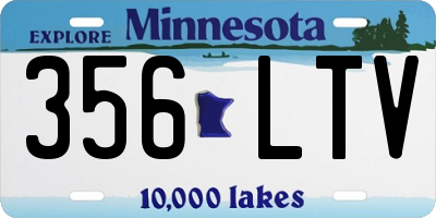 MN license plate 356LTV