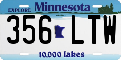 MN license plate 356LTW