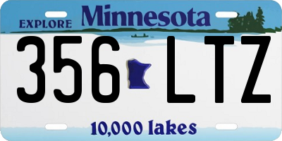 MN license plate 356LTZ