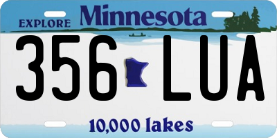 MN license plate 356LUA