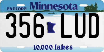 MN license plate 356LUD
