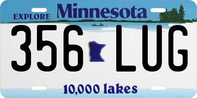 MN license plate 356LUG