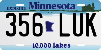 MN license plate 356LUK
