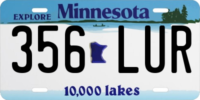MN license plate 356LUR