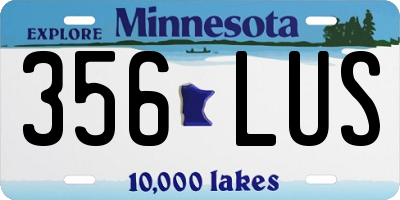 MN license plate 356LUS